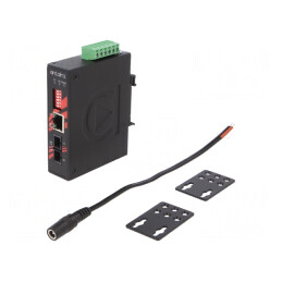 Media Convertor Ethernet/Optic Multimod 12-48VDC 2W | Electronic-mag.ro | Componente Electronice