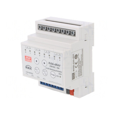 Controler LED pentru şină DIN 21-31V DC, 0-10V, SPST-NO | Electronic-mag.ro | Componente Electronice