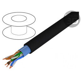 Cablu Ethernet Flexibil Alpha Essential U/UTP 5e Cu Negru