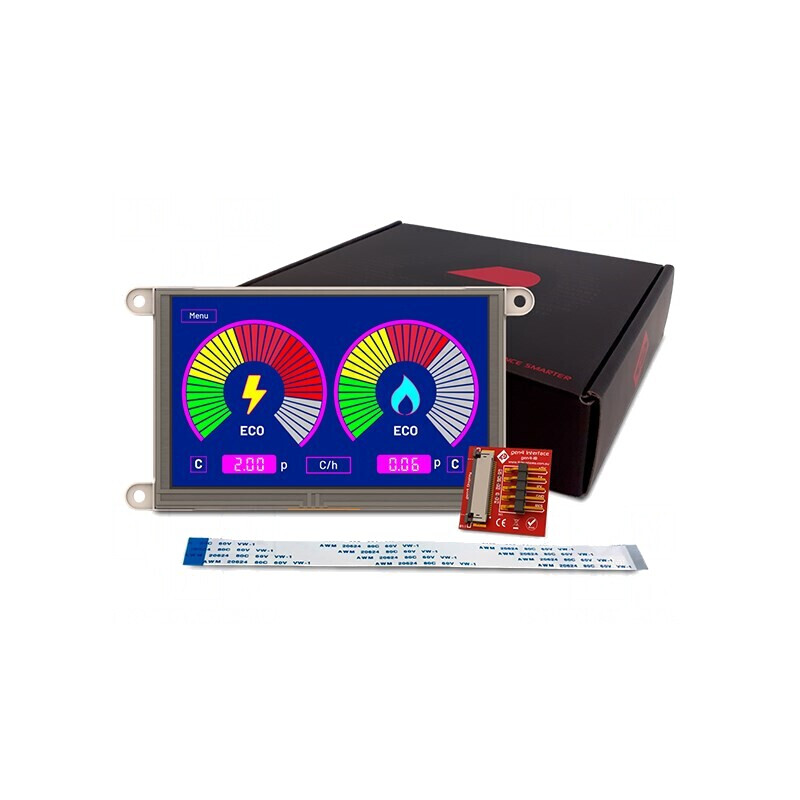 Afișaj TFT 7" 800x480 LED 376cd/m2 | Electronic-mag.ro | Componente Electronice