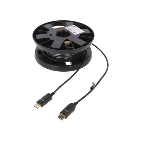 Cablu DisplayPort 1.4 Optic 10m Negru HDCP 2.2 | Electronic-mag.ro | Componente Electronice