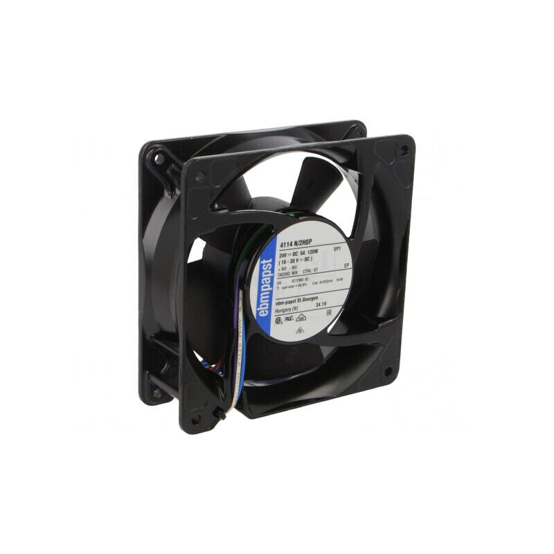 Ventilator axial 24V DC 119x119x38mm 570m3/h 78dBA cu rulment cu bilă | Electronic-mag.ro | Componente Electronice