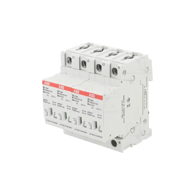 Limitator de supratensiuni Tip 2 Poli 4 40kA IP20 | Electronic-mag.ro | Componente Electronice