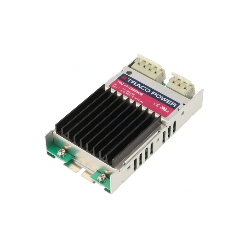 Convertor DC/DC 40W 43-160V la 12V/ -12V TEQ 40-7222WIR | Electronic-mag.ro | Componente Electronice Convertor DC/DC 40W 43-160V la 12V/ -12V TEQ 40-7222WIR | Electronic-mag.ro | Componente Electronice