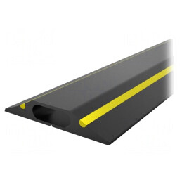 Protecție cabluri PVC 83mm x 9m galben-negru
