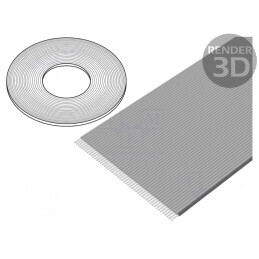 Cablu Bandă 0,635mm Litat Cu 50x30AWG Neecranat Gri | Electronic-mag.ro | Componente Electronice