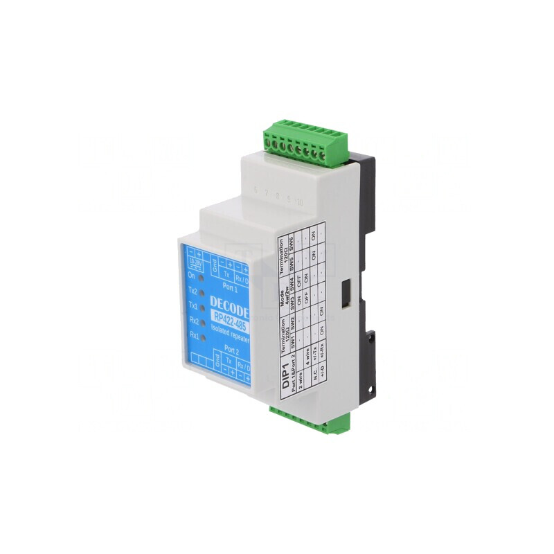 Convertor Repeater 2 Porturi 10-28VDC pentru Șină DIN | Electronic-mag.ro | Componente Electronice