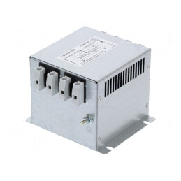 Filtru anti-interferențe trifazic 520VAC 36A 125x130x115mm | Electronic-mag.ro | Componente Electronice