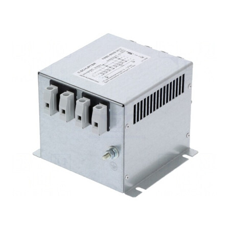 Filtru anti-interferențe trifazic 520VAC 36A 125x130x115mm | Electronic-mag.ro | Componente Electronice