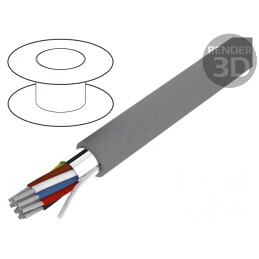 Cablu Alpha Essential ecranat 15x24AWG, folie Al-PET PVC