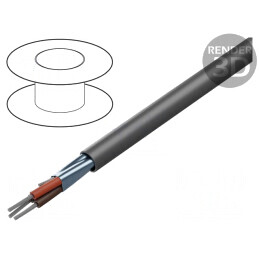 Cablu EcoCable Mini 3x24AWG Gri Întunecat | Electronic-mag.ro | Componente Electronice