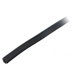 Trese din poliester | Øtresă: 9,5mm | poliester | neagră | -70÷125°C | GRP1303/8 BLACK 100 FT