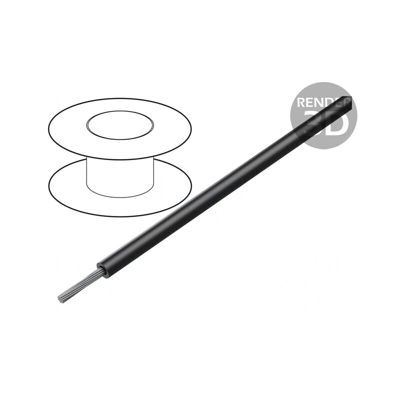 Cablu HookUp Wire 12AWG PVC Negru 30,5m 600V | Electronic-mag.ro | Componente Electronice