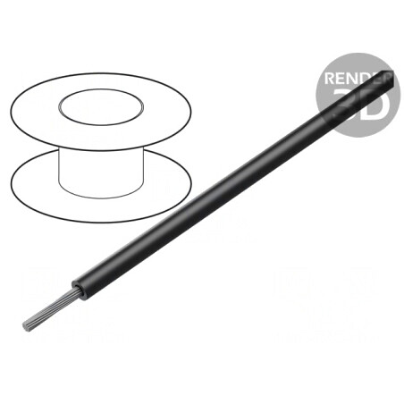 Cablu HookUp Wire 12AWG PVC Negru 30,5m 600V | Electronic-mag.ro | Componente Electronice