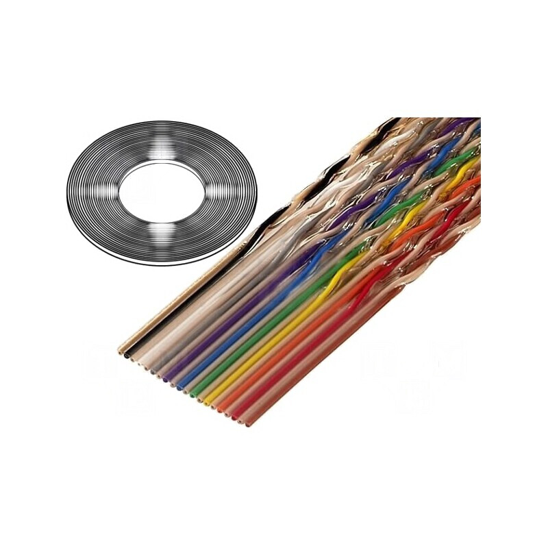 Cablu Bandă 1,27mm Cu 26x28AWG PVC 30.48m | Electronic-mag.ro | Componente Electronice