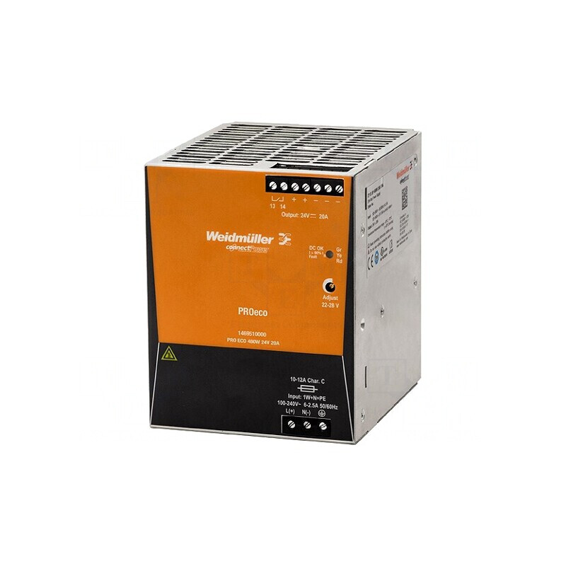 Alimentator Pulsatoriu pentru Șină DIN 480W 24V 20A | Electronic-mag.ro | Componente Electronice