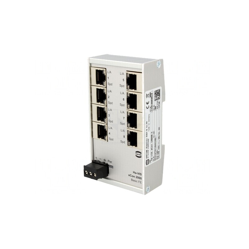 Switch Ethernet Neadministrabil 8 Porturi RJ45 9-60VDC | Electronic-mag.ro | Componente Electronice