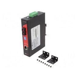 Media Convertor Ethernet/Fibră Optică Multimod 48VDC 3,3W | Electronic-mag.ro | Componente Electronice