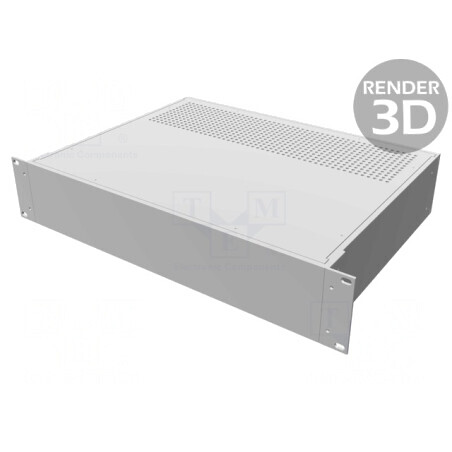 Carcasă standard 19 2U aluminiu 330mm x 422mm | Electronic-mag.ro | Componente Electronice