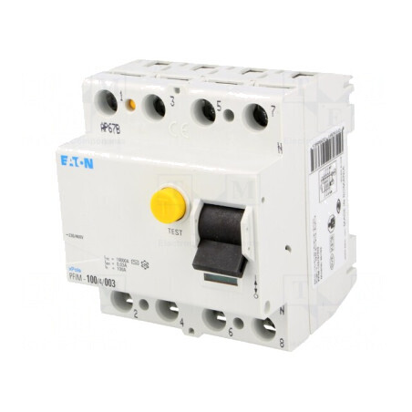 Întrerupător diferenţial 100A 30mA 4 Poli 400VAC | Electronic-mag.ro | Componente Electronice