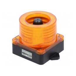 Semnalizator Luminos și Acustic LED Ambră 10-30VDC IP66 | Electronic-mag.ro | Componente Electronice