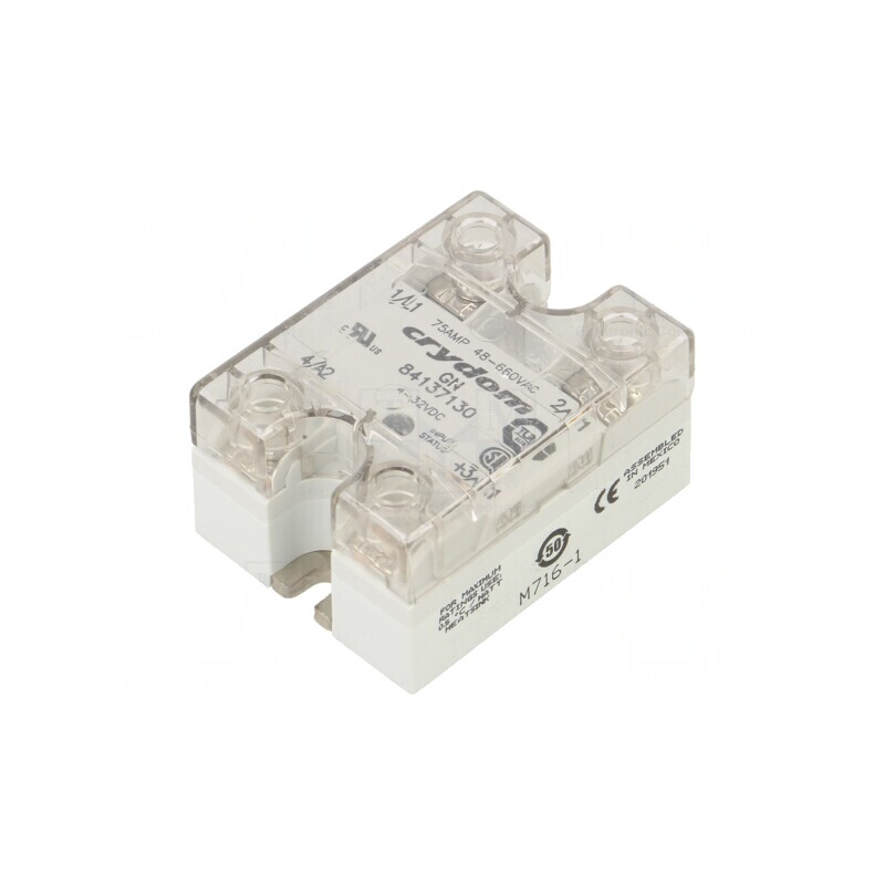 Releu semiconductor 75A 1-fazat 4-32VDC 48-660VAC | Electronic-mag.ro | Componente Electronice Releu semiconductor 75A 1-fazat 4-32VDC 48-660VAC | Electronic-mag.ro | Componente Electronice