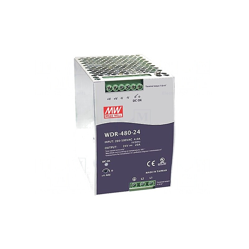 Alimentator Pulsatoriu 480W 24V 20A pentru Șină DIN | Electronic-mag.ro | Componente Electronice Alimentator Pulsatoriu 480W 24V 20A pentru Șină DIN | Electronic-mag.ro | Componente Electronice