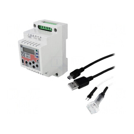 Timer Interval 1-1200s DPDT 8-30VDC pentru şină DIN 16A | Electronic-mag.ro | Componente Electronice