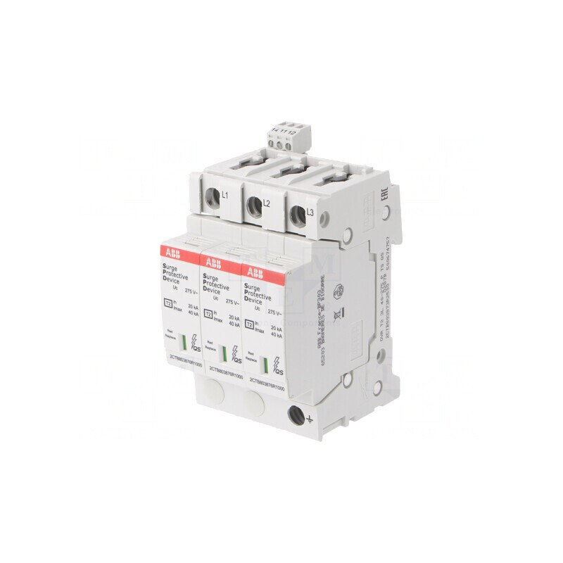 Limitator de Supratensiuni Tip 2 40kA 3 Poli pentru Șină DIN | Electronic-mag.ro | Componente Electronice