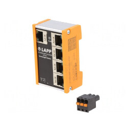 Switch Ethernet Neadministrabil 5 Porturi 18-30VDC UF05T | Electronic-mag.ro | Componente Electronice