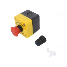 Casetă de comandă roșie IP65 2NC 2NO | Electronic-mag.ro | Componente Electronice