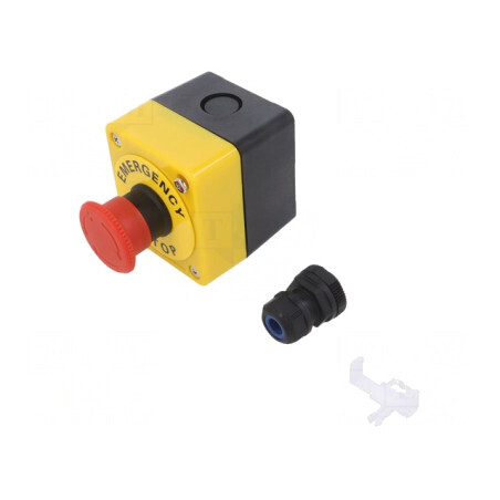 Casetă de comandă roșie IP65 2NC 2NO | Electronic-mag.ro | Componente Electronice