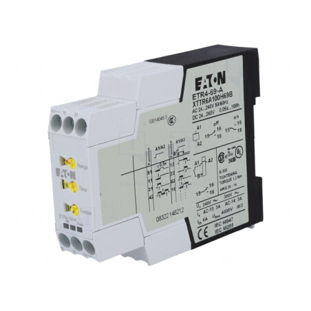 Timer Digital Programabil 0.05s-100h SPDT 250VAC 3A 24-240VAC/DC ETR4-69-A | Electronic-mag.ro | Componente Electronice