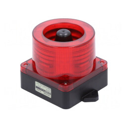 Semnalizator LED Roșu Luminos și Acustic 10-30V IP66 | Electronic-mag.ro | Componente Electronice