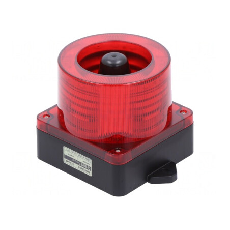 Semnalizator LED Roșu Luminos și Acustic 10-30V IP66 | Electronic-mag.ro | Componente Electronice