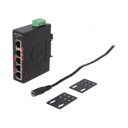 Switch Ethernet Neadministrabil 5 Porturi 12-48VDC | Electronic-mag.ro | Componente Electronice