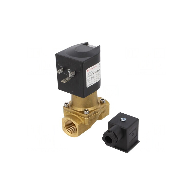 Ventil electromagnetic alamă 24VDC 0-10bar IP65 | Electronic-mag.ro | Componente Electronice