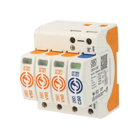Limitator de Supratensiuni Tip 1, 2 Poli, 30kA, 280VAC | Electronic-mag.ro | Componente Electronice