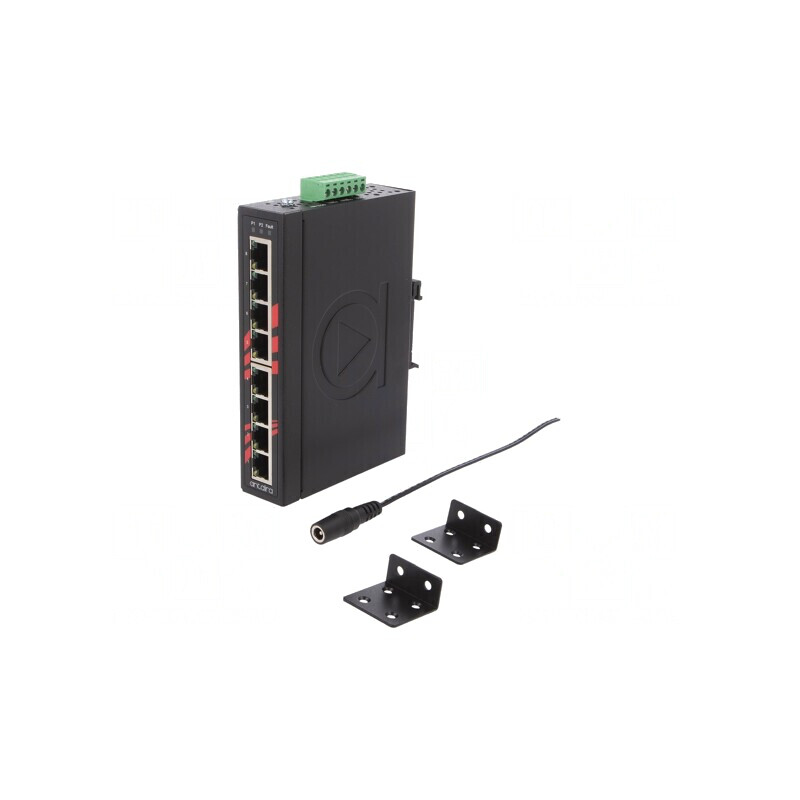 Switch Ethernet 8 Porturi 12-48VDC LNX-800A-E-T | Electronic-mag.ro | Componente Electronice