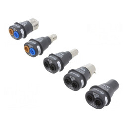 Adaptor | adaptor x5,etui | 4mm | Bolţ: B15,B22,E14,E27,GU10 | ADPTR-KIT1-EUR