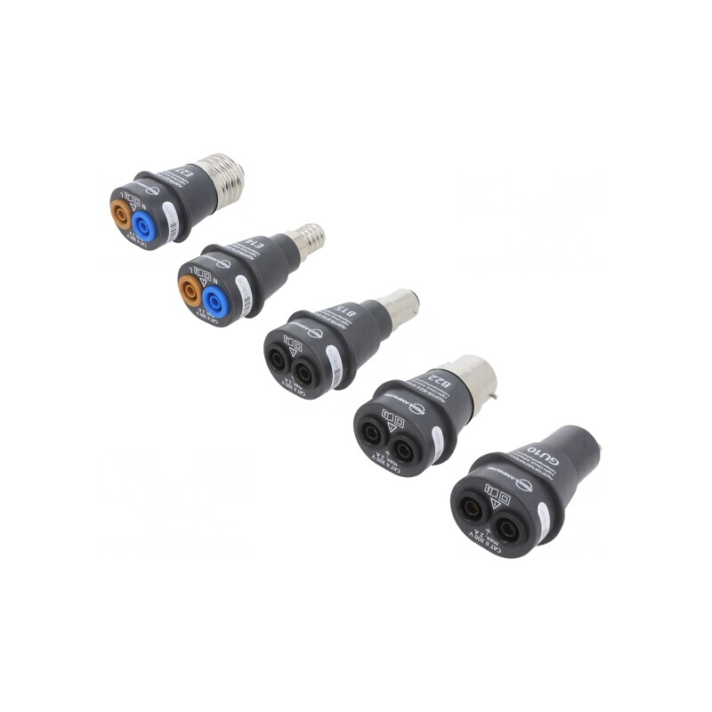 Kit Adaptoare Universale B15/B22/E14/E27/GU10 4mm | Electronic-mag.ro | Componente Electronice