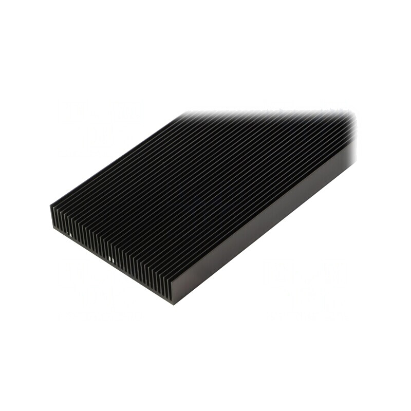 Radiator extrudat cu aripioare negru 1000mm | Electronic-mag.ro | Componente Electronice