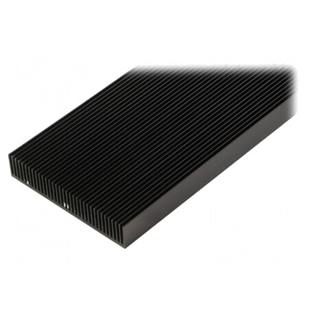 Radiator extrudat cu aripioare negru 1000mm | Electronic-mag.ro | Componente Electronice