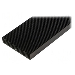 Radiator extrudat cu aripioare negru 1000mm | Electronic-mag.ro | Componente Electronice