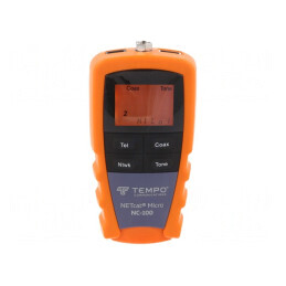 Tester: cabluri | LCD | Lung.cablu măsurat: 2÷3m | RJ11,RJ45 | Ilum: da | 23636