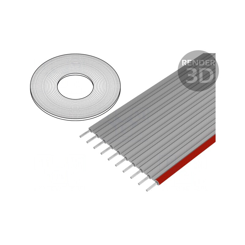 Cablu Bandă 2.54mm 8x24AWG PVC 100FT | Electronic-mag.ro | Componente Electronice Cablu Bandă 2.54mm 8x24AWG PVC 100FT | Electronic-mag.ro | Componente Electronice