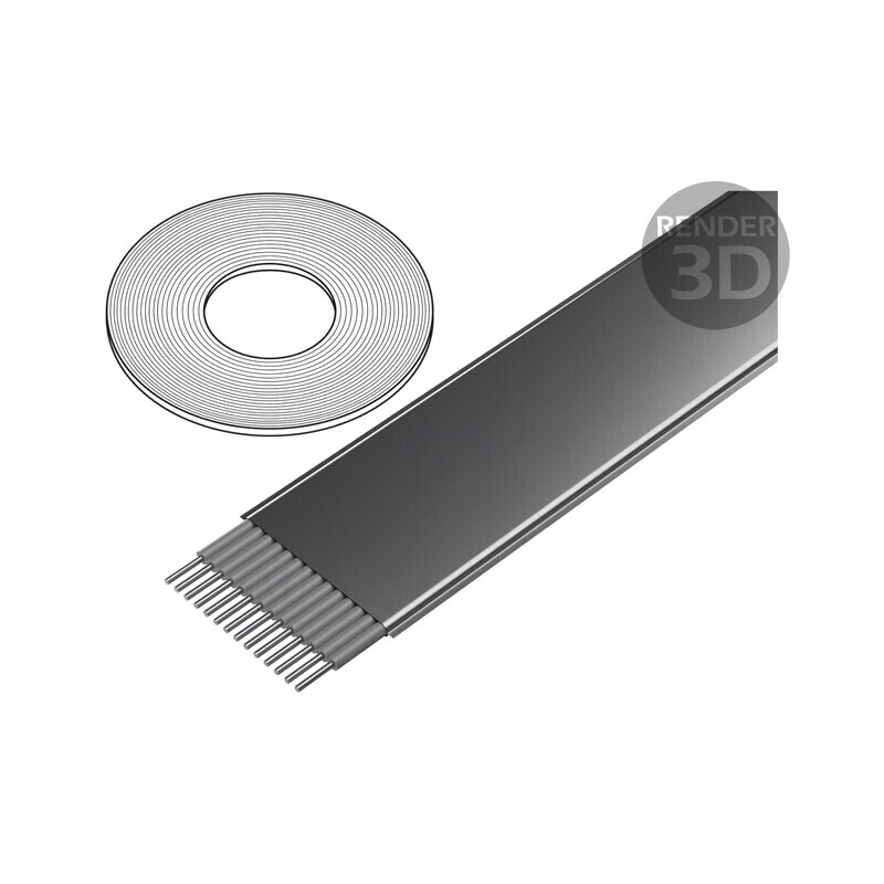 Cablu bandă cu folie Al 0,635mm 14x30AWG 100FT | Electronic-mag.ro | Componente Electronice