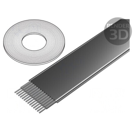 Cablu bandă cu folie Al 0,635mm 14x30AWG 100FT | Electronic-mag.ro | Componente Electronice