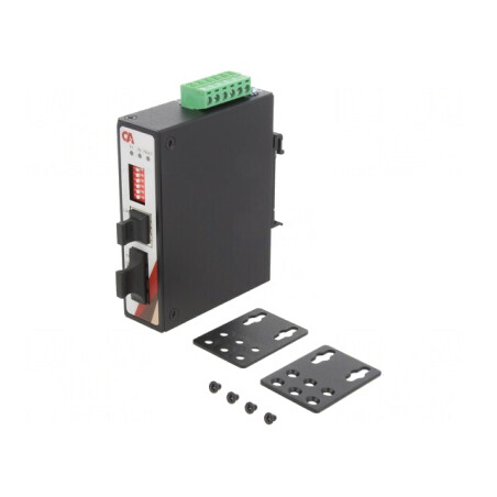 Convertor Media Ethernet/Fibră Optică Multimod 12-48VDC IP30 | Electronic-mag.ro | Componente Electronice