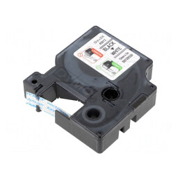 Bandă Albă 12mm x 7m cu Caracter Negru, Set 10 Bucăți | Electronic-mag.ro | Componente Electronice